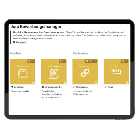 Jura Bewerbungsmanager